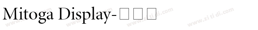 Mitoga Display字体转换